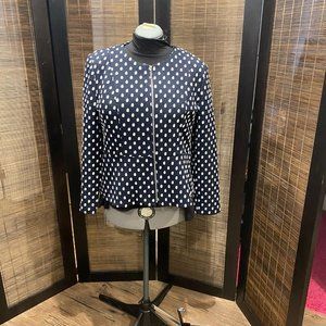 Navy and white polka dots Blazer